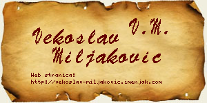 Vekoslav Miljaković vizit kartica